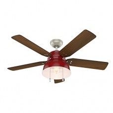 Hunter 59309 Mill Valley 52" Ceiling Fan with Light  Large  Barn Red - B06X92BMGB